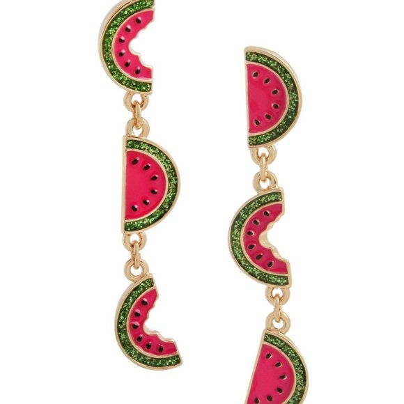 Betsey Johnson Jewelry - Betsey Johnson Watermelon Mismatched Earrings